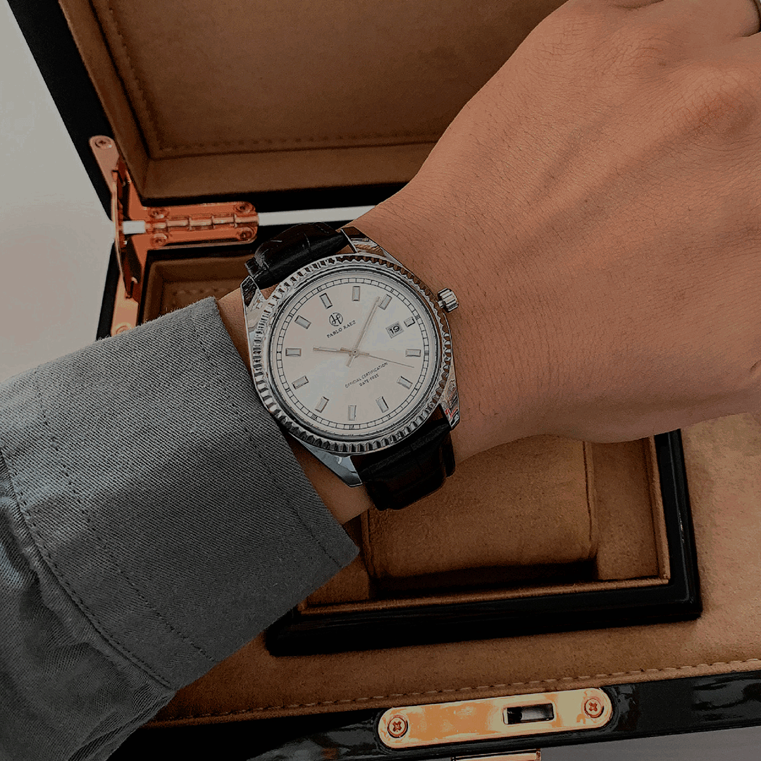 Pablo Raez Helios White Watch